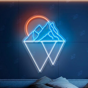 Mountains - LED Neon Sign, Interior Decor, Room decor, Wall Decor, Custom Sign, Neon For Home