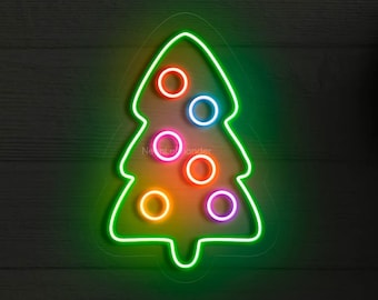 Christmas Tree - LED Neon Sign, Merry Christmas Neon Sign, New Year Neon Sign, Christmas Gift, Christmas Decoration Room