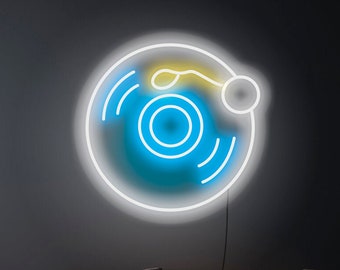 Vinyl Record - LED Neon Sign, Wall Neon Decor, Bedroom Led Neon Sign, Vinyl Record, Wall Hanging Neon Light