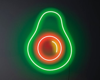 Avocado  - LED Neon Sign, Wall Neon Decor, Custom Bedroom Decor, Led Neon Sign Avocado, Wall Hanging,Neon Light, Gift Vegan, Interior Design