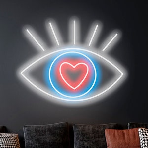 Eye-LED-Leuchtreklame, Innendekor, Neonlichter, Schlafzimmer-Leuchtreklame, Neonschild-Wanddekor
