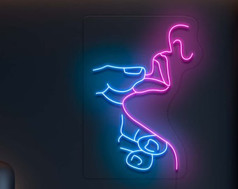 Passion - LED Neon Sign,  Custom Sexy Woman Bedroom Party Bar Wall Room Decor LED Lady Neon light Wedding Personalized romance