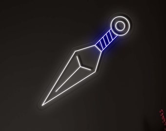 Kunai Anime - LED Neonsign - Neon Wall art - Neon light for room, Neon for bedroom, Home decor gift for her and him, Anime gift Birthday