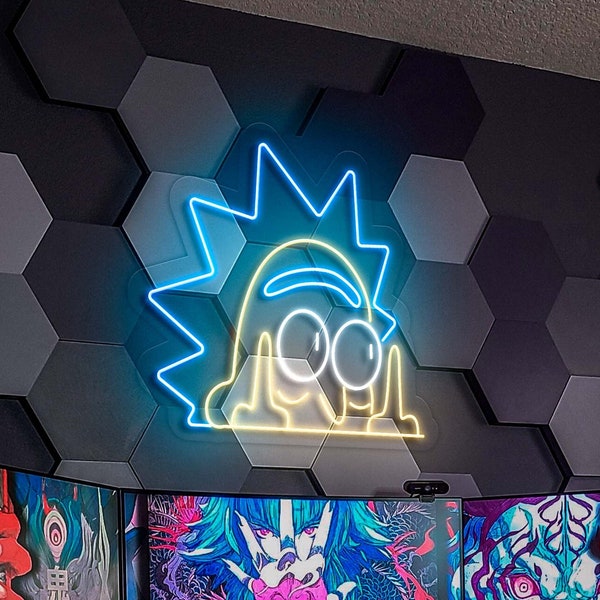 Rick - LED Neon Sign, Morty Neon Sign, Personalized Neon Sign, Cartoon LED Neon Sign, Rick And Morty Art, Anime Neon Sign, Neon Room Decor