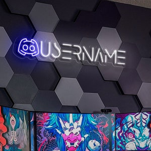 Custom Discord Gamertag - LED Neon Sign,  Twitch Neon Light, Gamer Gifts, Cybersport Gamer Room Decor, Gift for Gamers