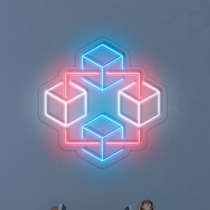 Blockchain - LED Neon Sign, Bedroom neon sign, Crypto neon sign, Neon Lights, Crypto