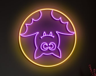 Bat  - LED Neon Sign, Spooky Halloween Led Decor, Scary Halloween, Halloween Light Decor, Custom Neon Sign