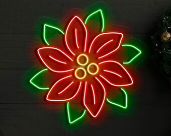 Christmas Mistletoe - LED Neon Sign, Merry Christmas Neon Sign, New Year Neon Sign, Christmas Gift, Christmas Decoration Room