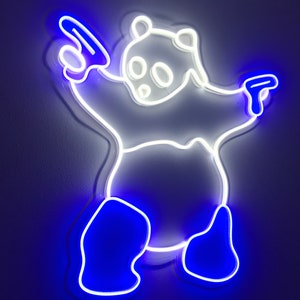 Panda LED Neon Sign animal Sign Panda Light Gangsta Panda - Etsy