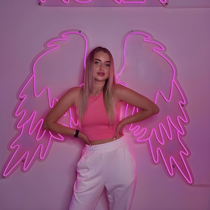 Аngel Wings Neon Sign - Custom Neon Sign, Event Decor, Angel Neon Sign, Neon Lights, Photo Zone, Party Decor, Neon Sign Art, Neon Wings