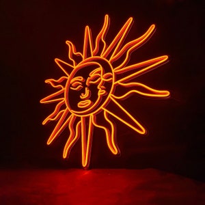 Sun and Moon - LED Neon Sign, Interior Decor, Room decor, Wall Decor, Custom Sign, Neon For Home