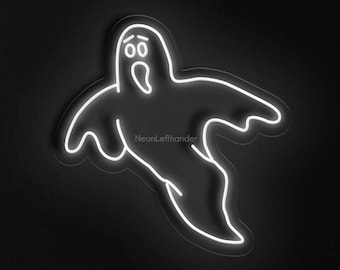 Halloween Ghost - LED Neon Sign, Spooky Halloween Led Decor, Scary Halloween, Halloween Light Decor, Custom Neon Sign