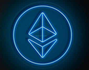 Ethereum - LED Neon Sign, Bedroom neon sign, Crypto neon sign, Neon Lights, Crypto