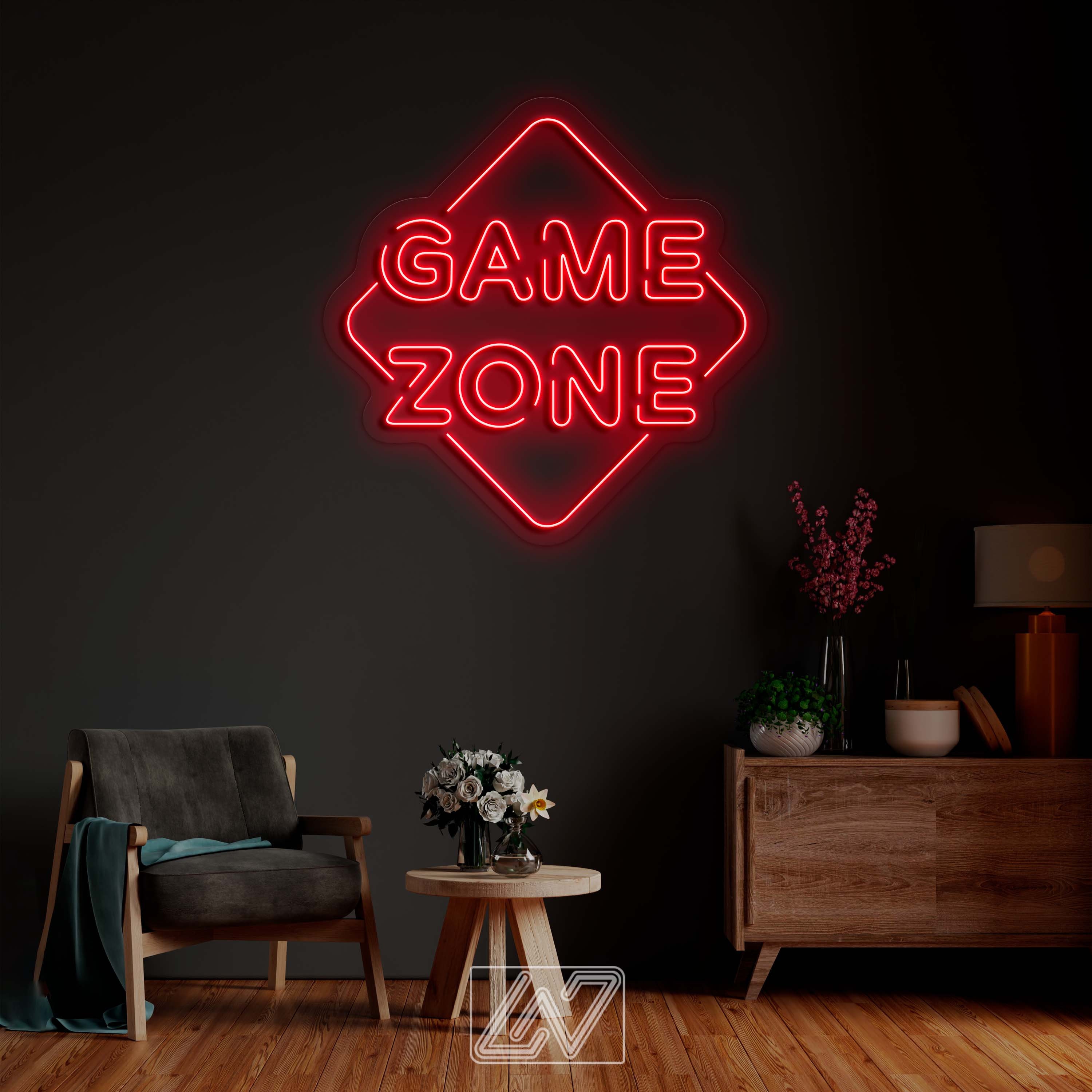 Game Zone - LED Neon Sign, Games Neon Sign, Games Character