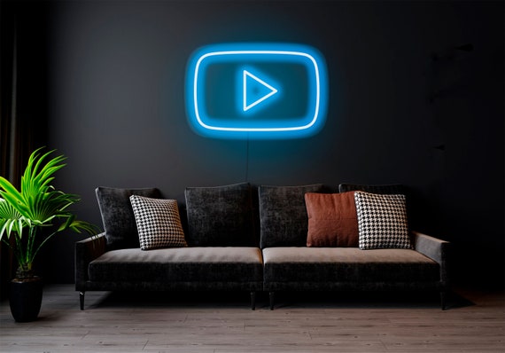 Youtube LED Neon Sign Youtube Wall Decor Youtube Wall - Etsy
