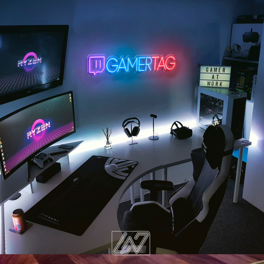 Custom Gamertag LED Neon Sign, Twitch Neon Light, Gamer Gifts