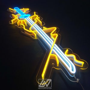 Anime Sword - LED Neon Anime Wall Art, Anime, Cartoon Character, Game Room Light, Personalized Gifts, Kids Room Decor,Japanese Neon Sign