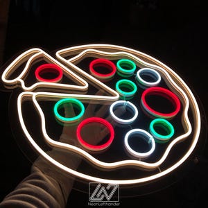Pizza - LED Neon Sign, Wall Decor, Wall Sign, Neon Lights, Food Neon Sign, Pizza wall decor, LED Neon Sign for Wall Art Decor Pizzeria