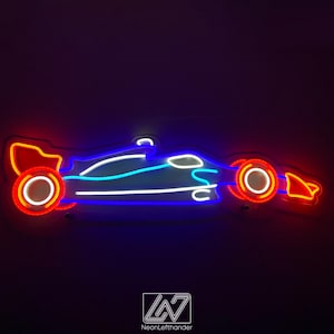 F1 - LED Neon Sign , Sport Interior Decor,  Open-Wheel Car Neon Lights,  Car Bedroom Neon Sign, Neon Sign Wall Decor