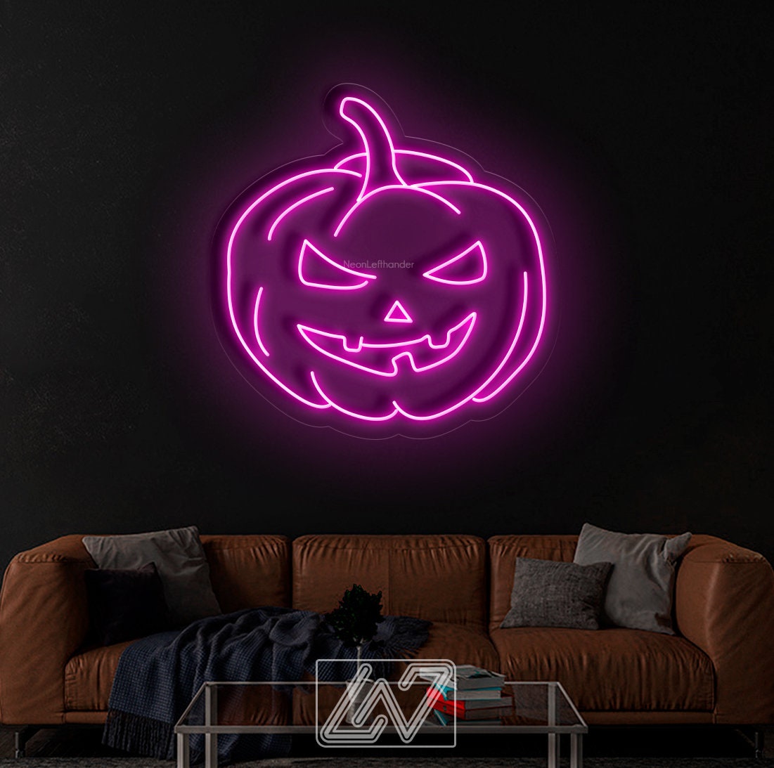 NEONLOVE Halloween Pumpkin Neon Sign - LED Wall Decor For Party, Bar & Home Decoration
