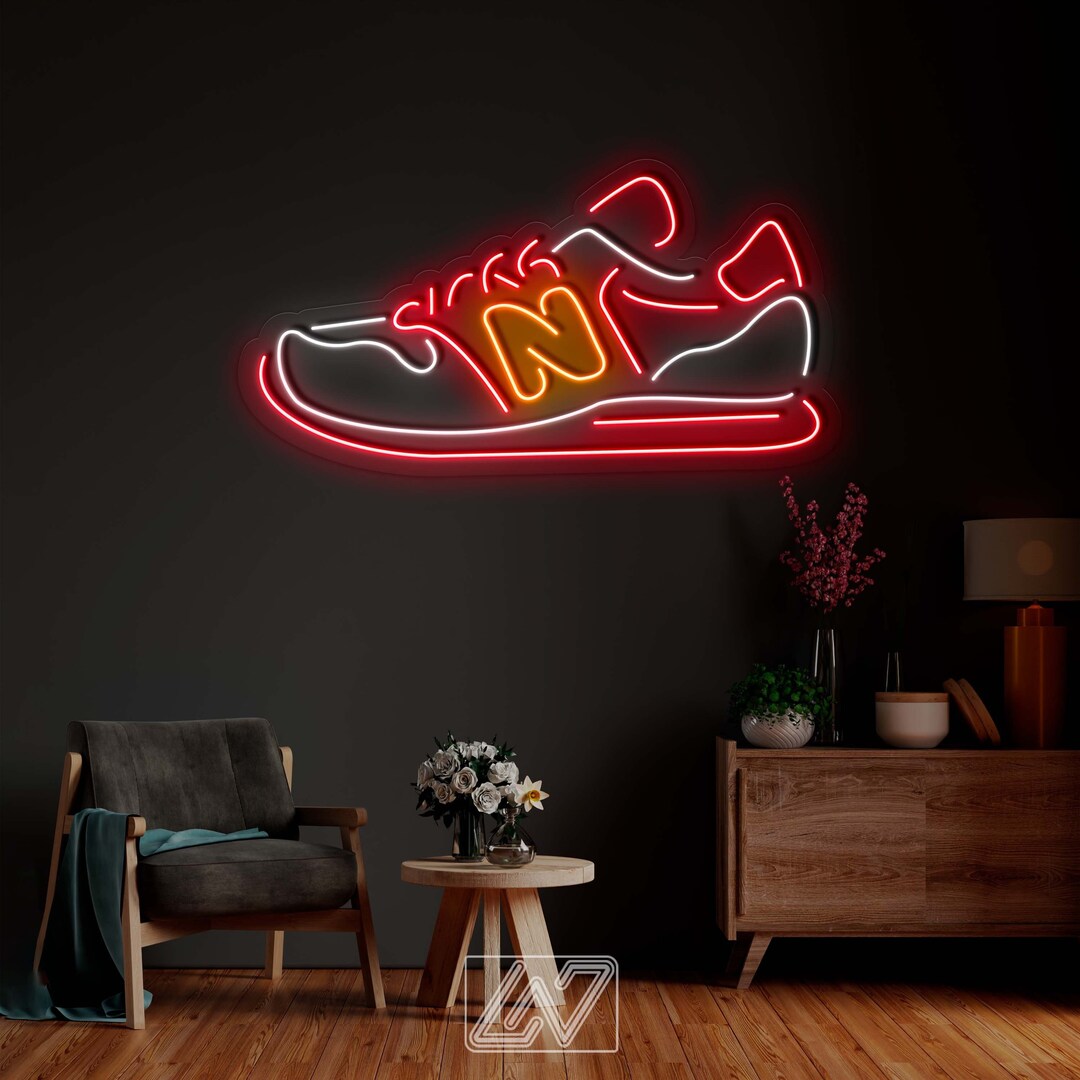 Buy Sneaker Neon Sign, Sneakerhead Room Led Sign, Shoes Led Sign