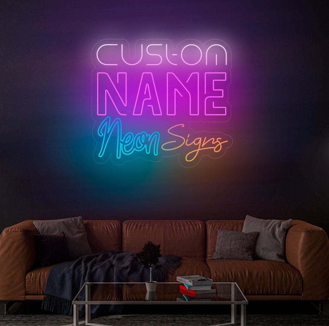 Custom Name Neon Sign Neon sign wall art Neon sign wall Etsy