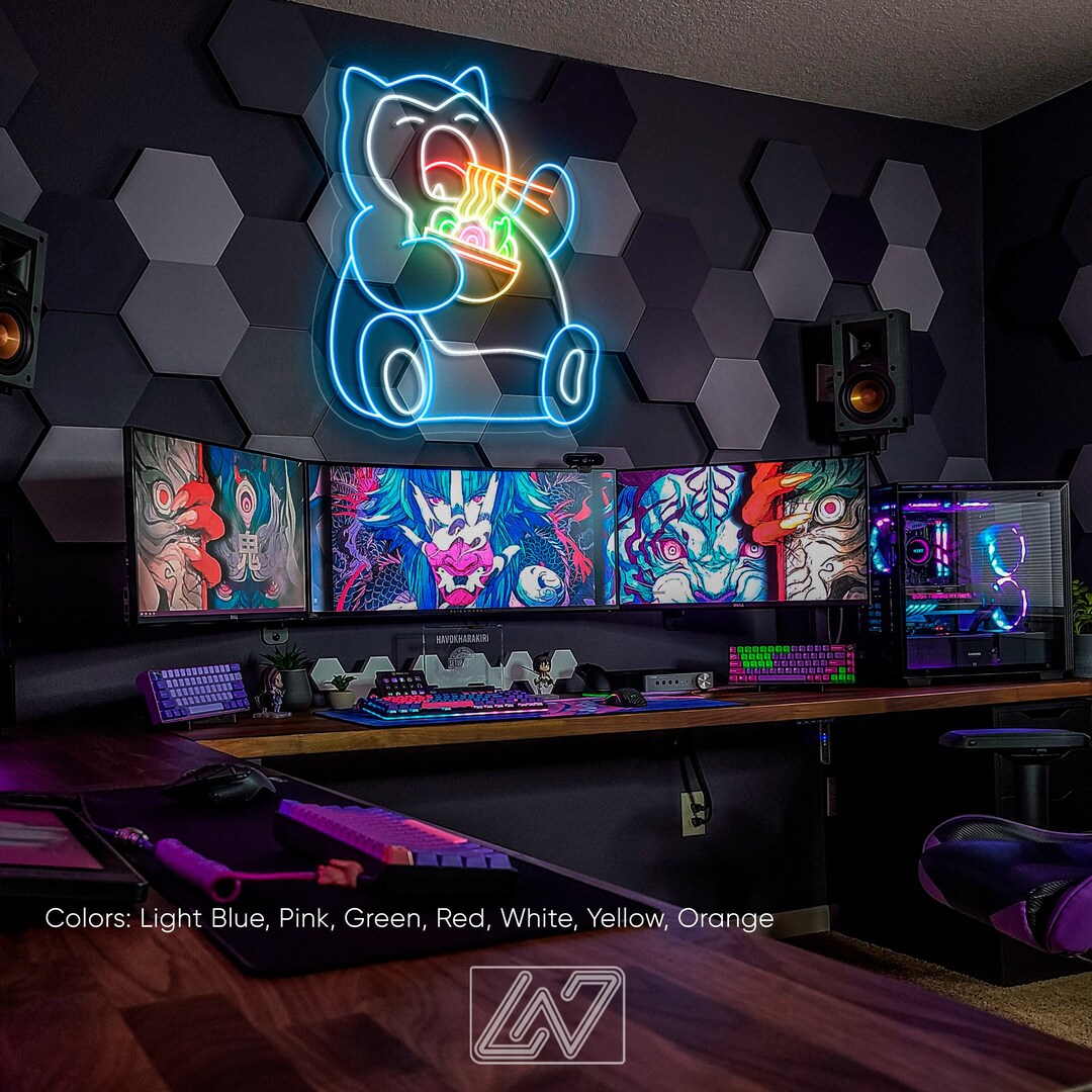 Anime Character - LED Neon Anime Wall Art, Anime, Cartoon Character ...