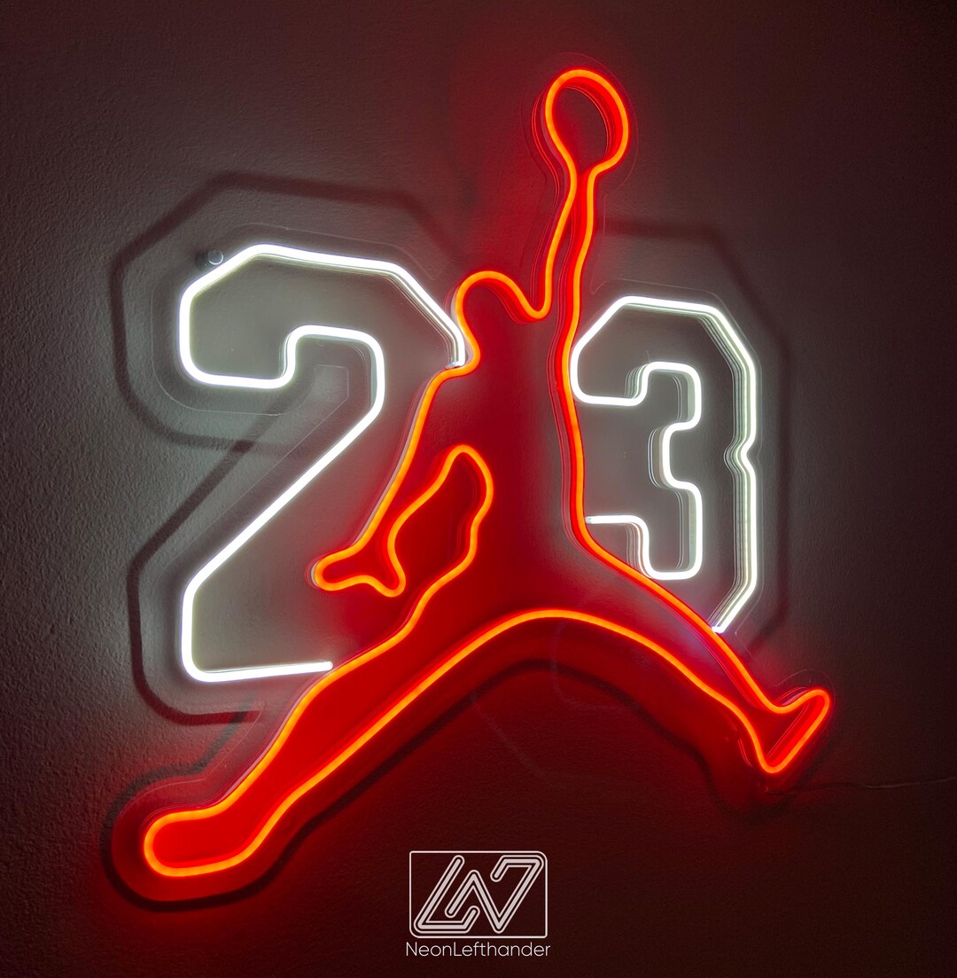 Jordan 23 - LED Neon Sign, Tennis Player Wall Decor, Sport Led Neon ...