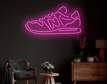 Sneaker Neon Sign Sneakerhead Room Sign Shoes Led Etsy