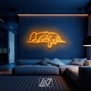 Golden Retriever - Placa de neon LED, Placa de neon para cachorro, Placa de neon personalizada, Luz de neon para animais de estimação, Decoração para casa de cachorro, Presente para cachorro, Placa de neon para quarto