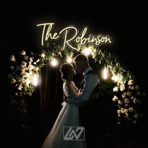 Custom Wedding Neon Sign, Available in Multiple Sizes | Wedding Neon Sign for Reception | LED Acrylic Sign with Free Dimmer