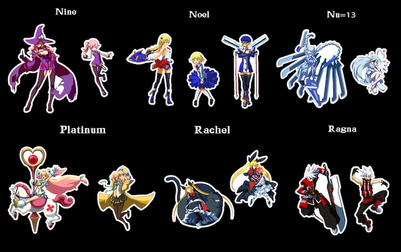 Blazblue BBCF FULL ROSTER Stickers - Etsy