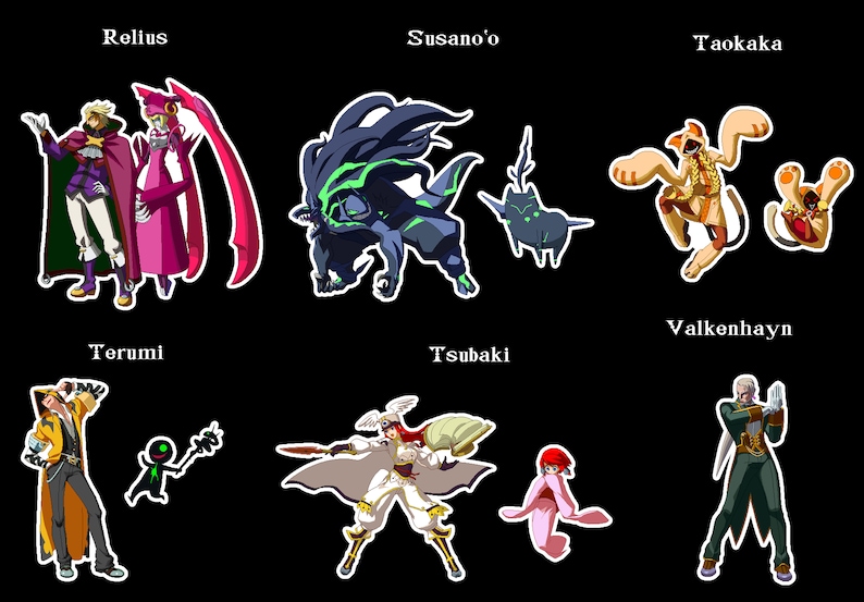 Blazblue BBCF FULL ROSTER Stickers - Etsy