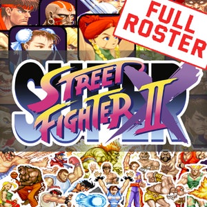 Street Fighter II Charakter Sticker