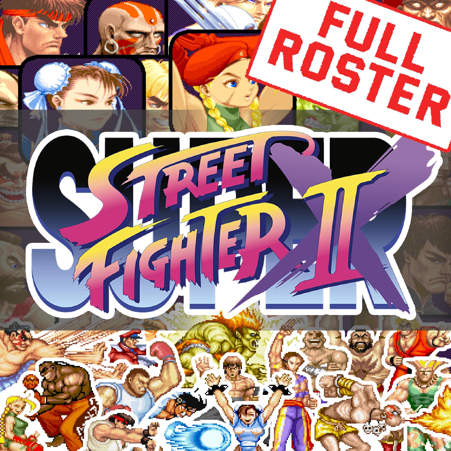 Street Fighter II Character Stickers - Etsy