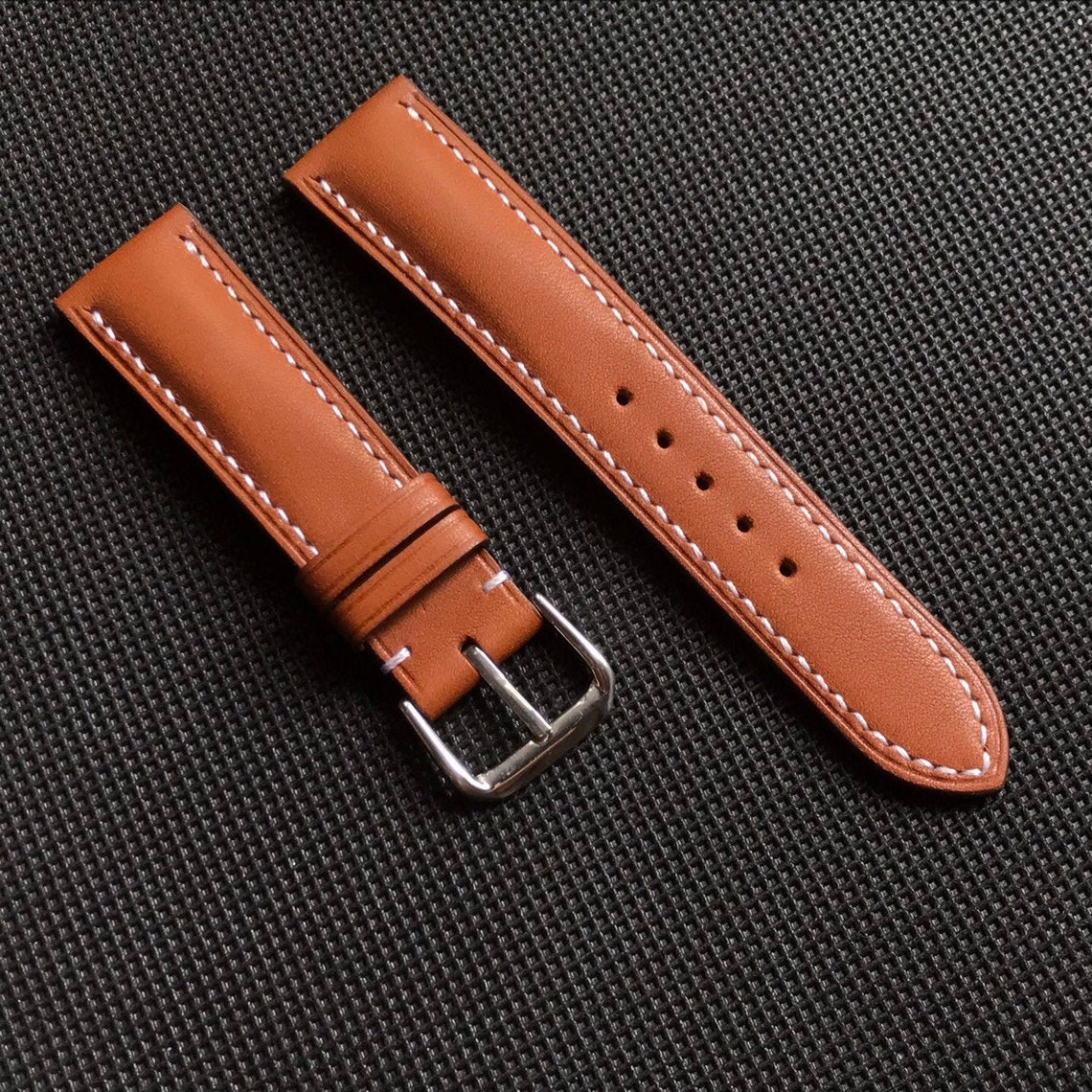 Handmade Custom Watch Straps Brown Barenia Leather Watch | Etsy