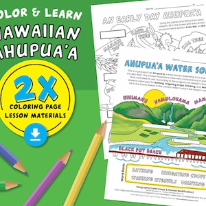Hawaiian Ahupua&#39;a Coloring Pages | Lesson Plans | ʻŌlelo Hawaiʻi | Keiki Coloring