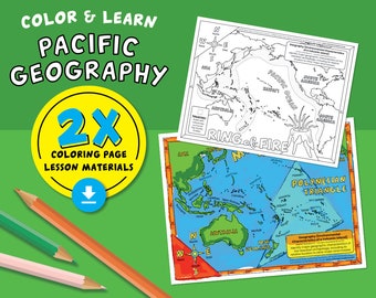 Pacific Geography & Ring of Fire Coloring Pages | Lesson Plans | Keiki Coloring