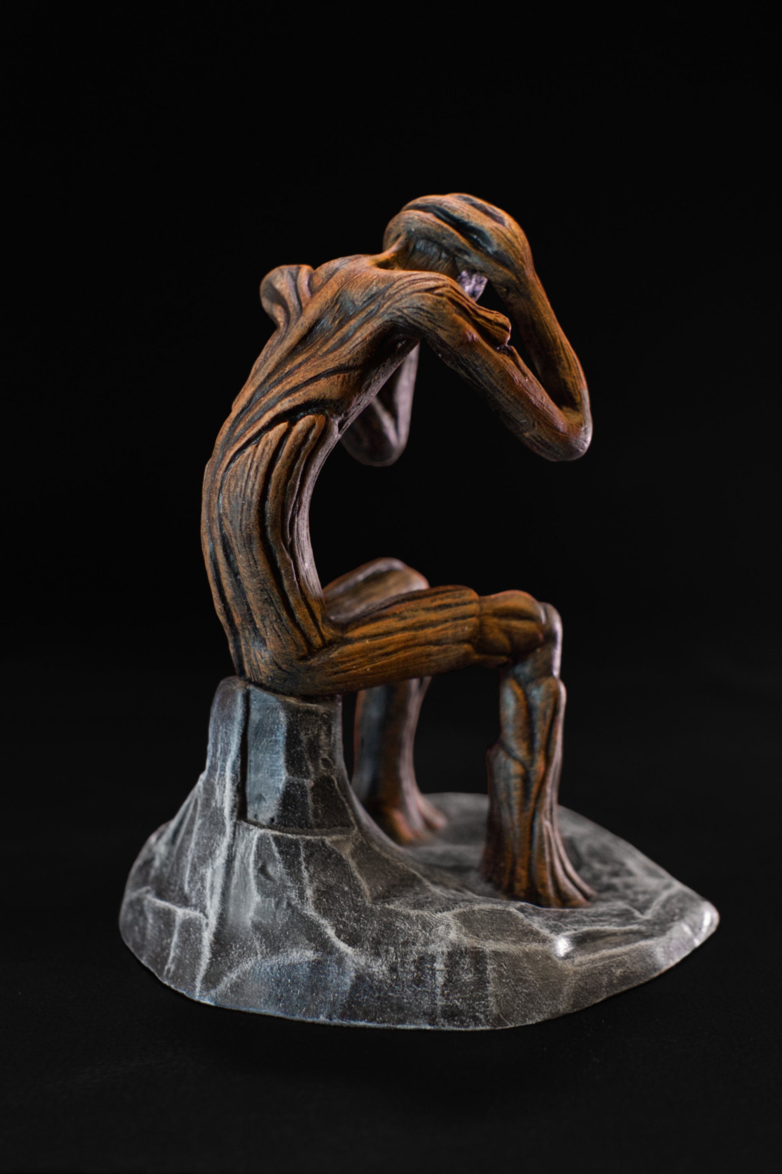 Figure sculpture Stuck. Mental Health series. Etsy