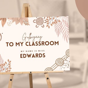 Indigenous Welcome Classroom Poster Editable | Digital Download | Australian Aboriginal