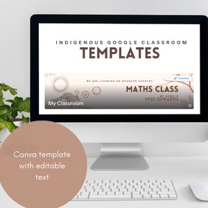 4x Google Classroom Banner Editable Templates | Indigenous Design | Australian Aboriginal | Digital Download