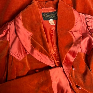 size XS unreal vintage 1960s does victorian velvet maxi coat zdjęcie 10