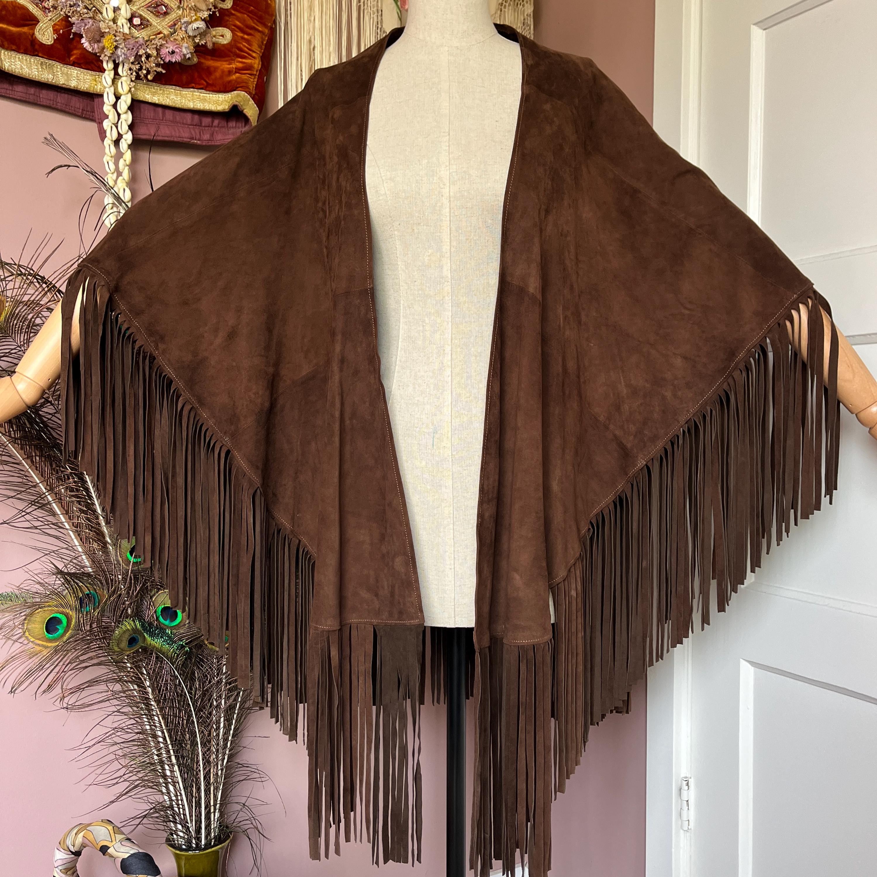 Vintage Leather Poncho - Etsy Vintage Leather Poncho - Etsy