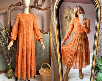 size S/XS vintage 1970s sheer gauze dream dress