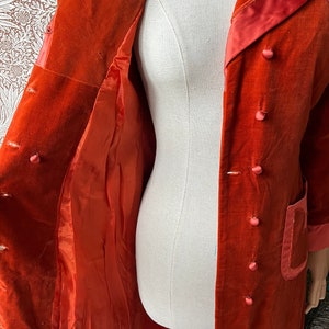 size XS unreal vintage 1960s does victorian velvet maxi coat zdjęcie 9
