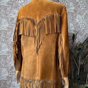 size S/M DIVINE vintage 1960s suede fringe jacket Bild 8