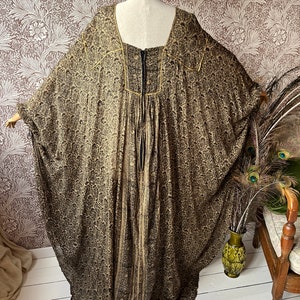 size S-L out of this world vintage 1970s indian gauze butterfly caftan dress by PHOOL image 8