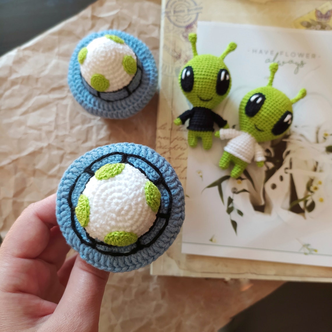 UFO crochet toy pattern Crochet amigurumi pattern Spaceship Etsy Zan freely
