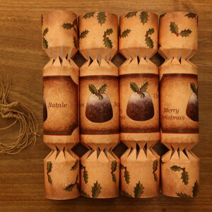 1pz Christmas Crackers pudding scritta 2