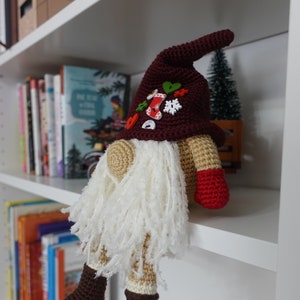 Finished Gnome, amigurumi, for decor